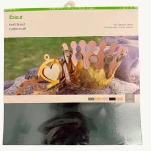 New Cricut Foil Sampler Kraft Board Pack of 30 - Metals color mix
